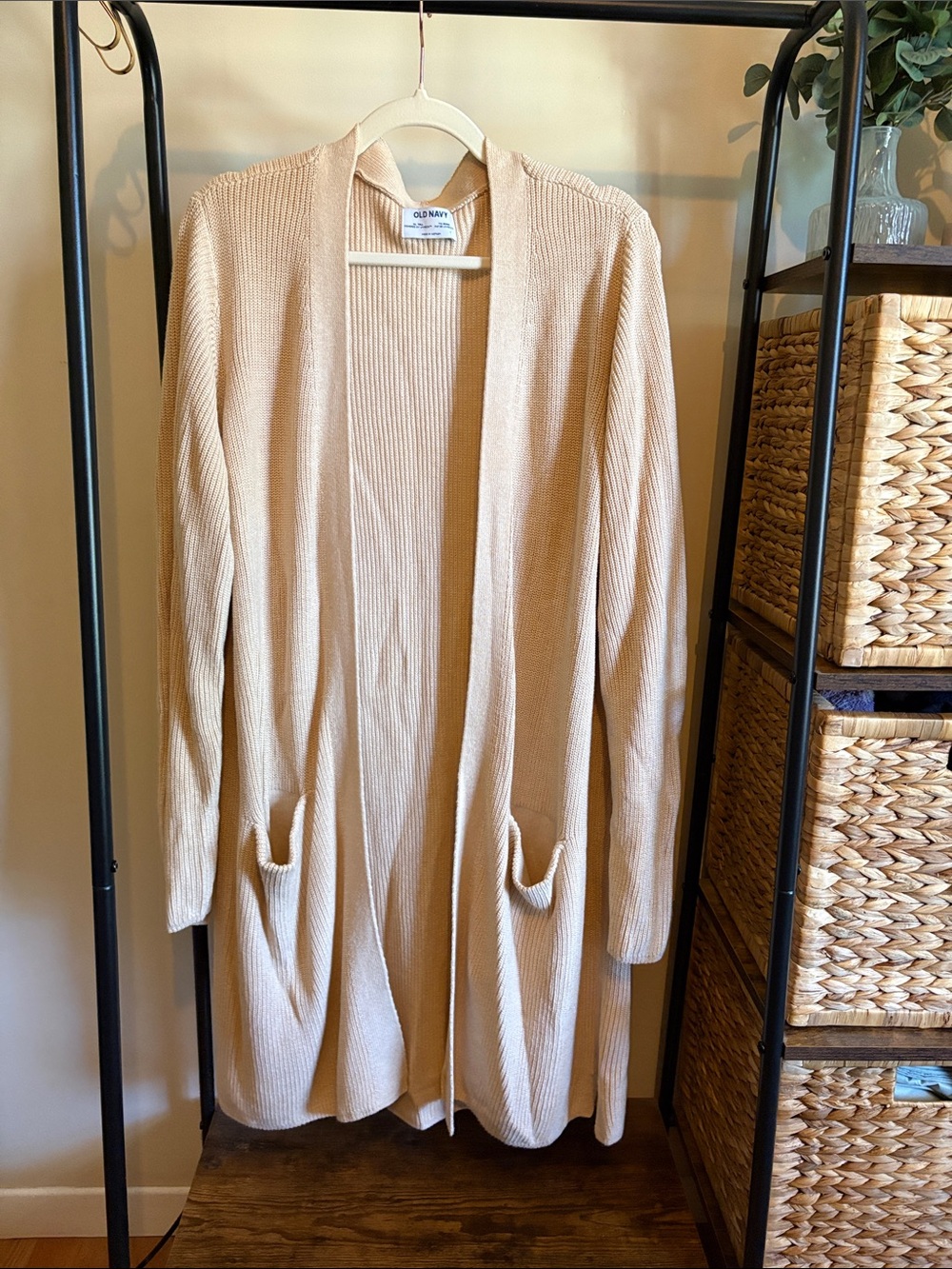 Old Navy cream tone Open-Front Ribbed Cardigan
